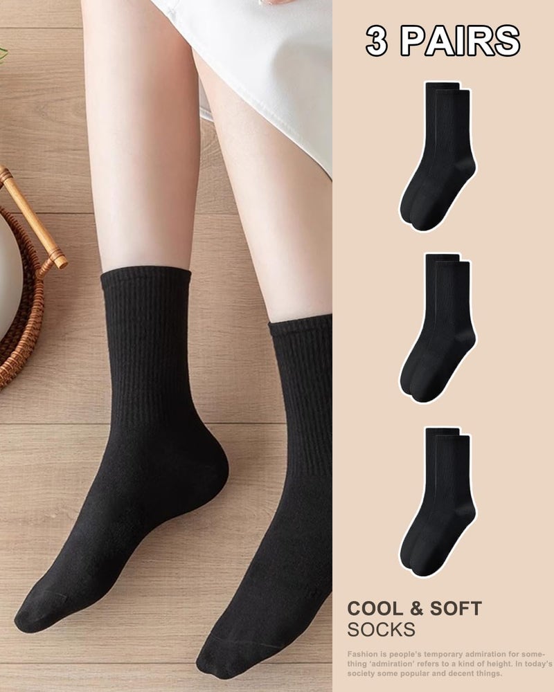 SHIZEN Womens Crew Socks 3-12 Pairs Pack Size 6-11 - Image 4